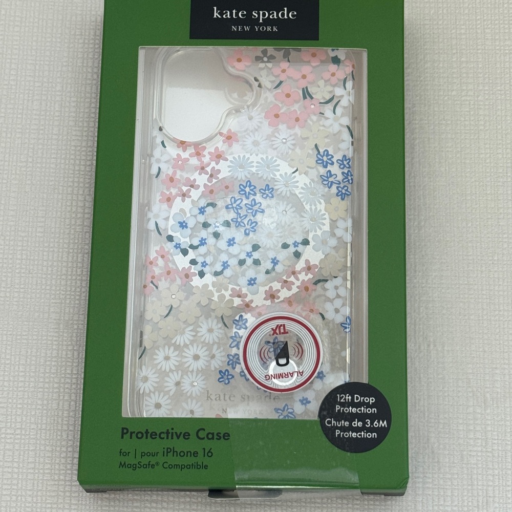 NIB Kate Spade Floral iPhone 16 Case - Pink, Blue, White